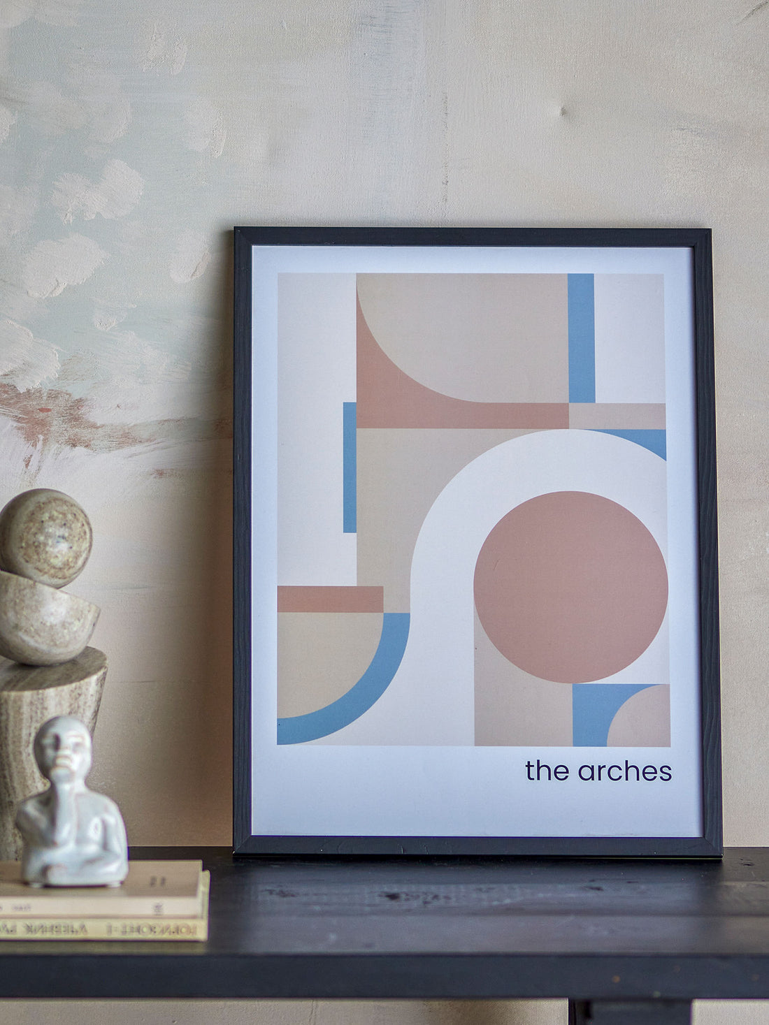 Bloomingville Arches illustration with frame, black, guy