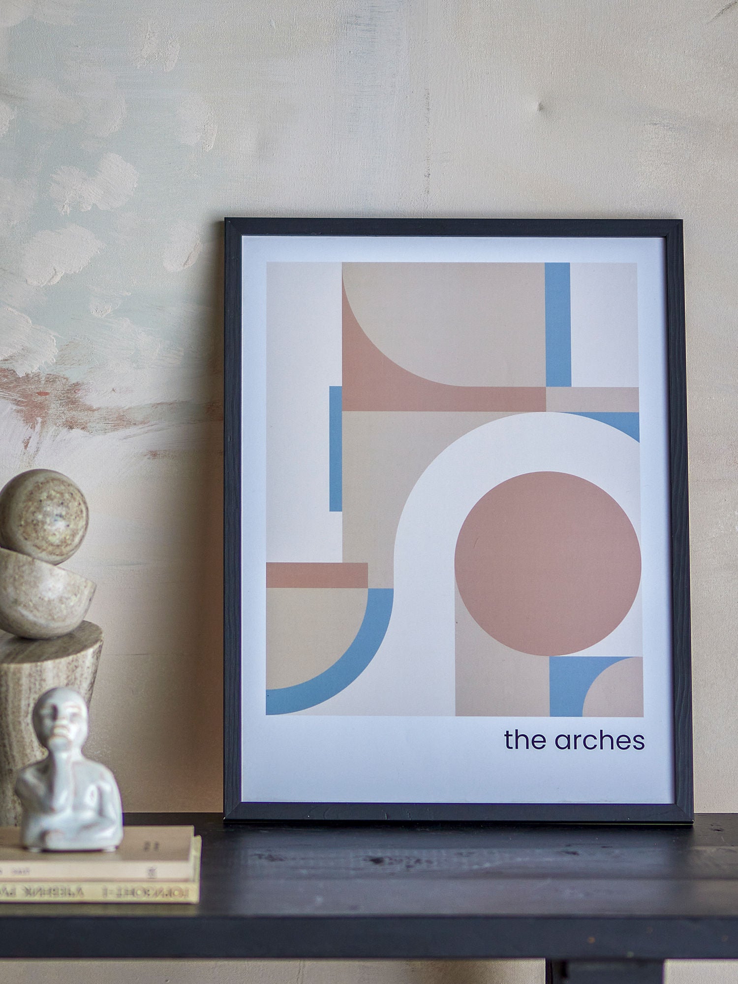 Bloomingville Arches illustration with frame, black, guy