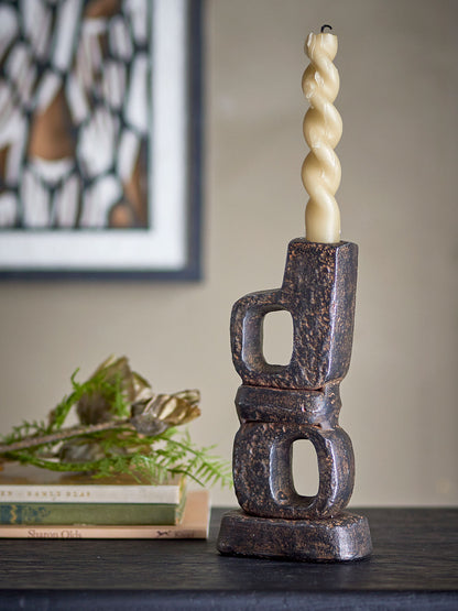 Bloomingville Sanah candlestick, black, cast iron