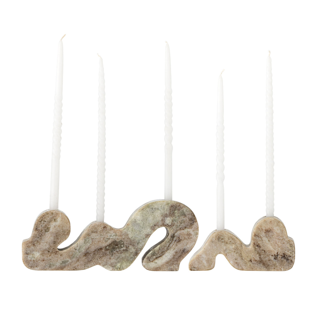 Bloomingville Liabella candlestick, gray, marble