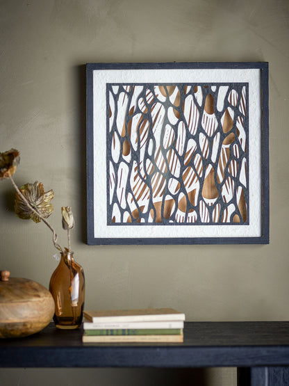 Bloomingville Barlin Illustration with Frame, Black, Guy