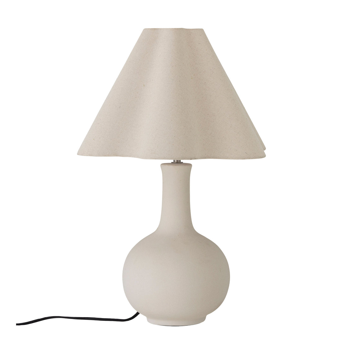Bloomingville Heide table lamp, white, stoneware