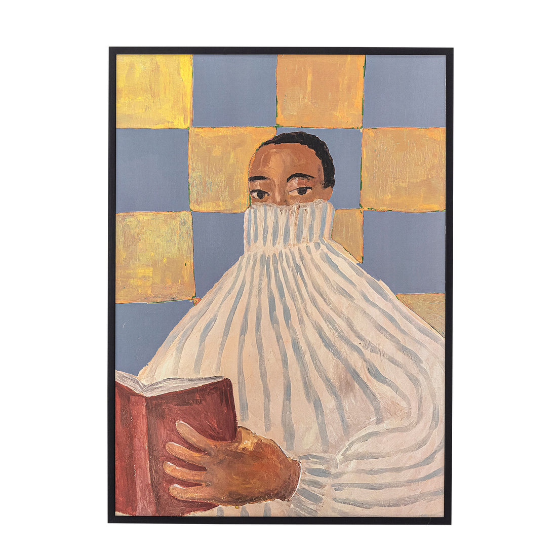 Bloomingville Filicia Illustration with Frame, Black, Guy