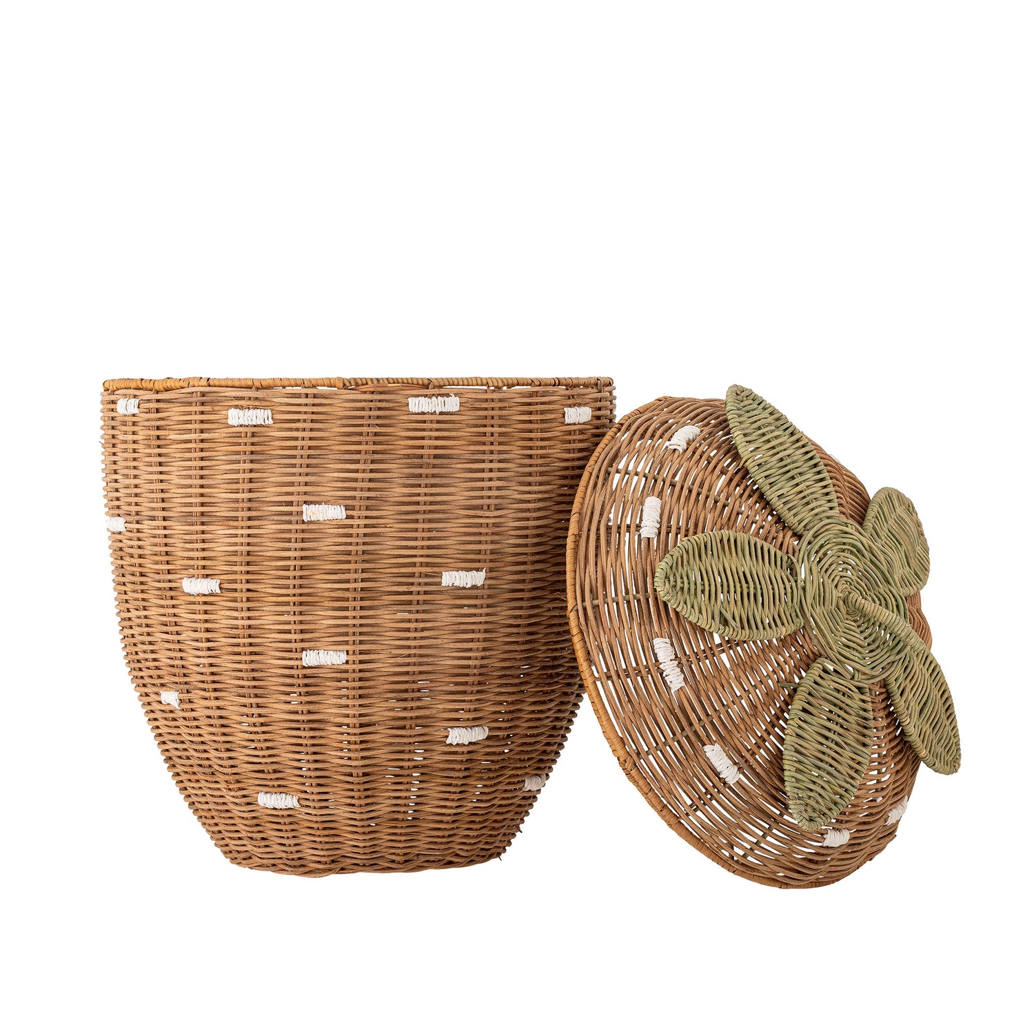 Bloomingville Mini Pelino Basket w/lid, brown, rattan