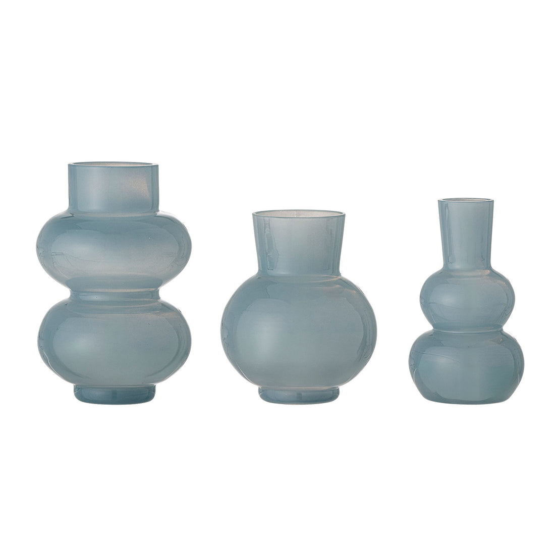 Bloomingville Kinsie Vase, Blue, Glass