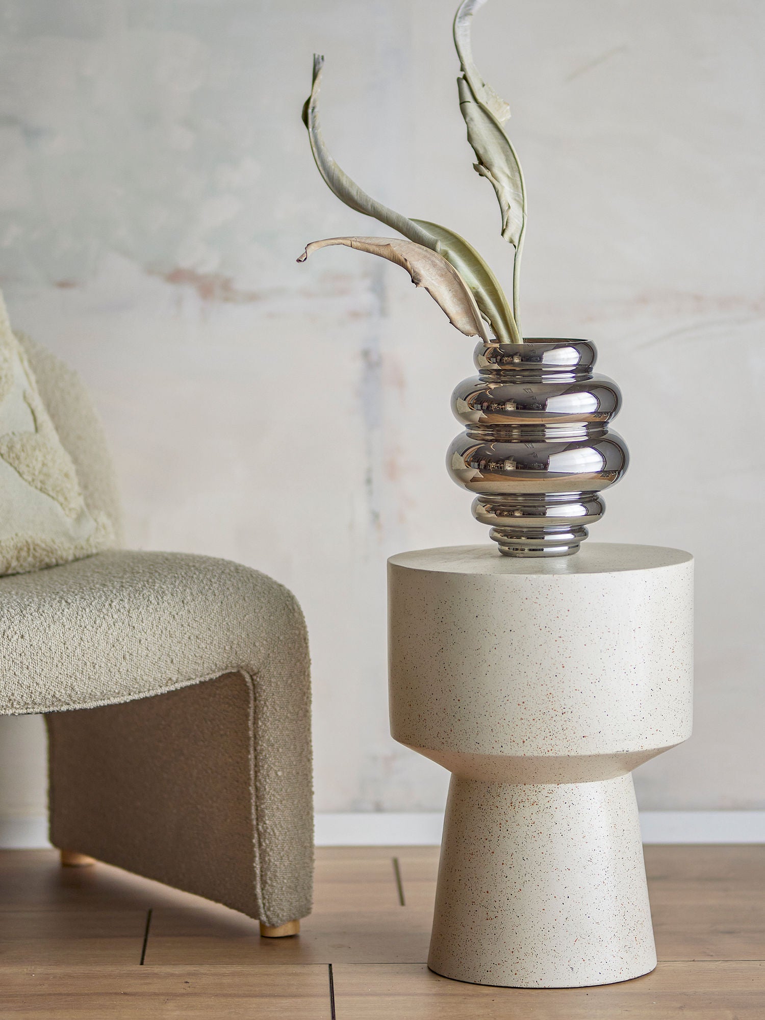 Bloomingville Zorya Vase, Silver, Glass