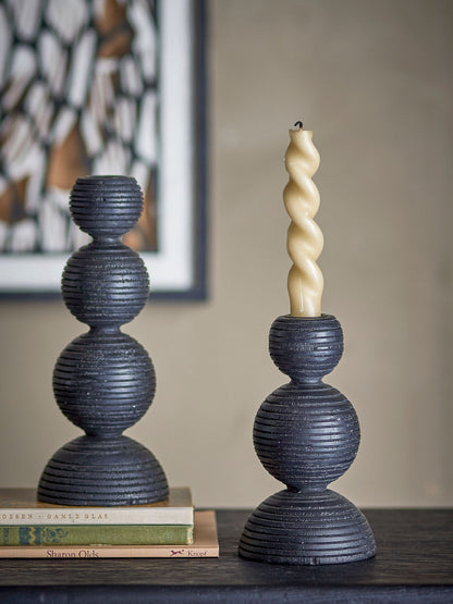 Bloomingville Kipp Candlestick, Black, Guy