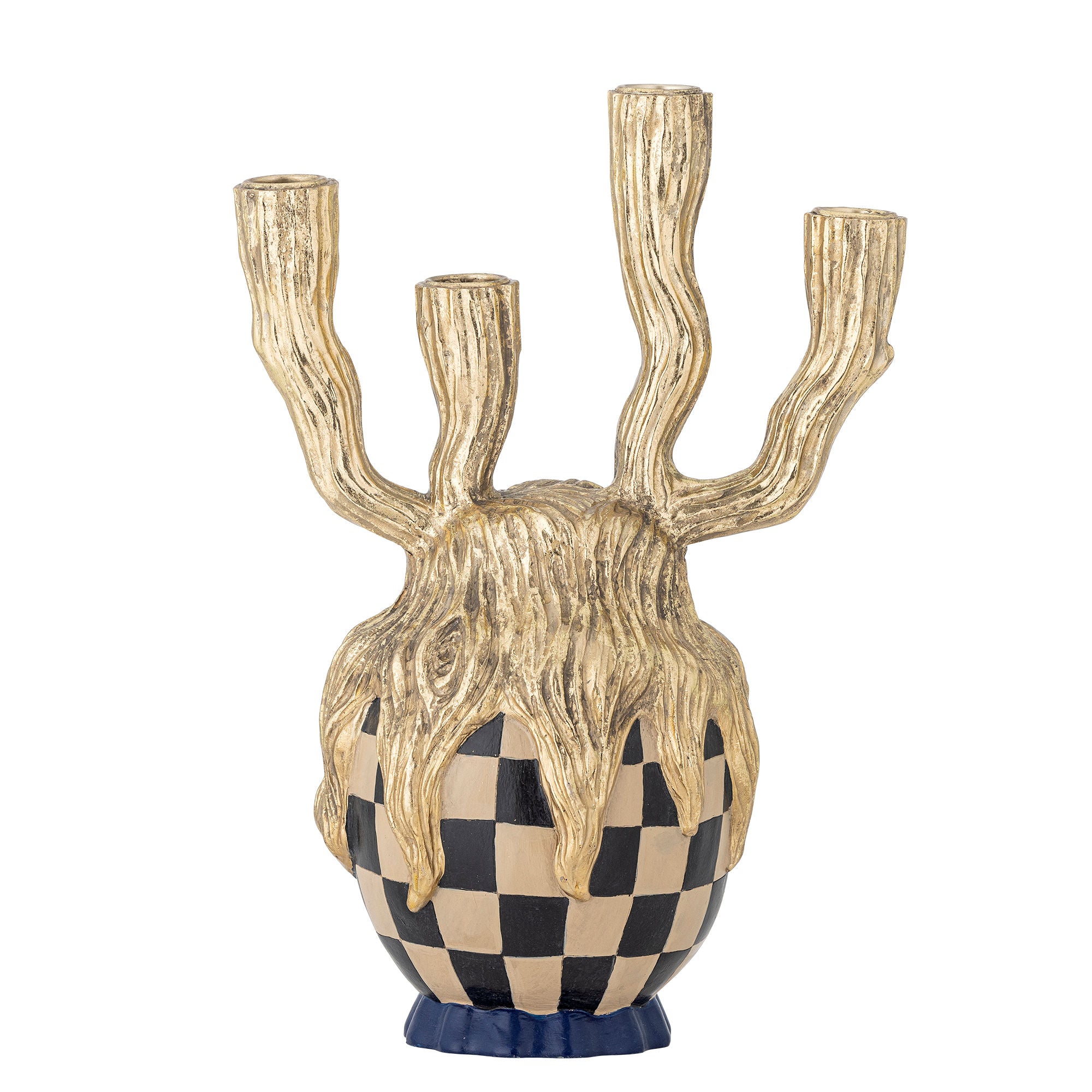 Bloomingville Medusa Candlestick, Gold, Polyresin