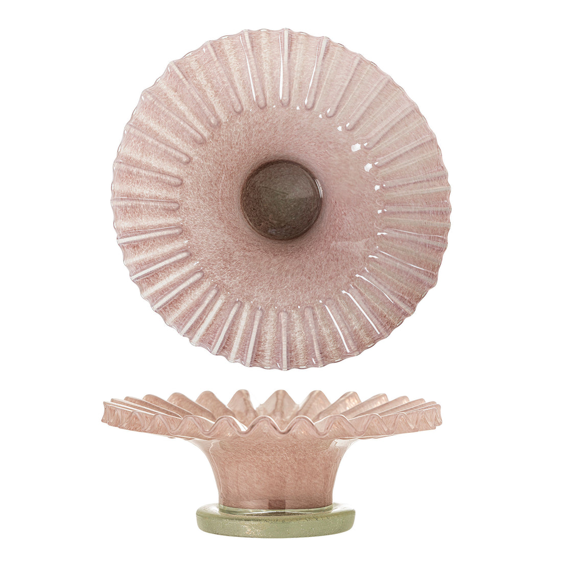 Bloomingville yarn bowl, pink, glass