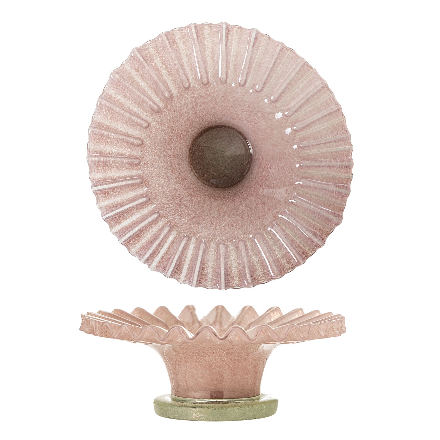 Bloomingville yarn bowl, pink, glass