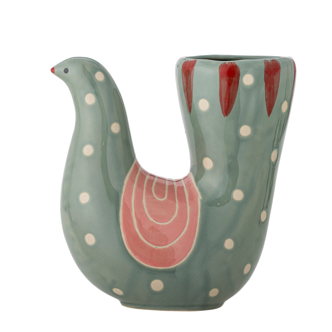 Bloomingville Trudy Vase, Green, Stoneware