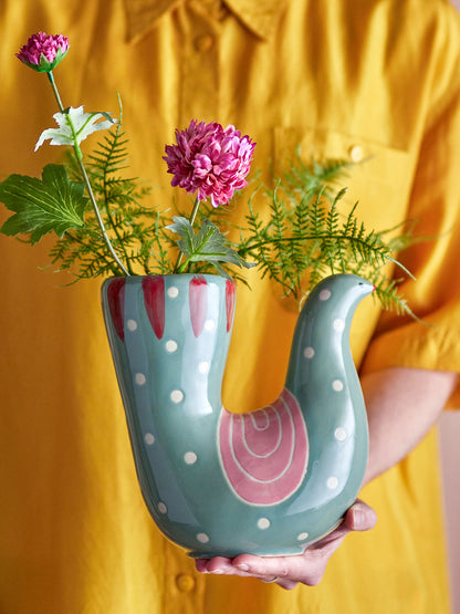 Bloomingville Trudy Vase, Green, Stoneware