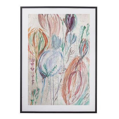 Bloomingville Francine Illustration with Frame, Black, Guy