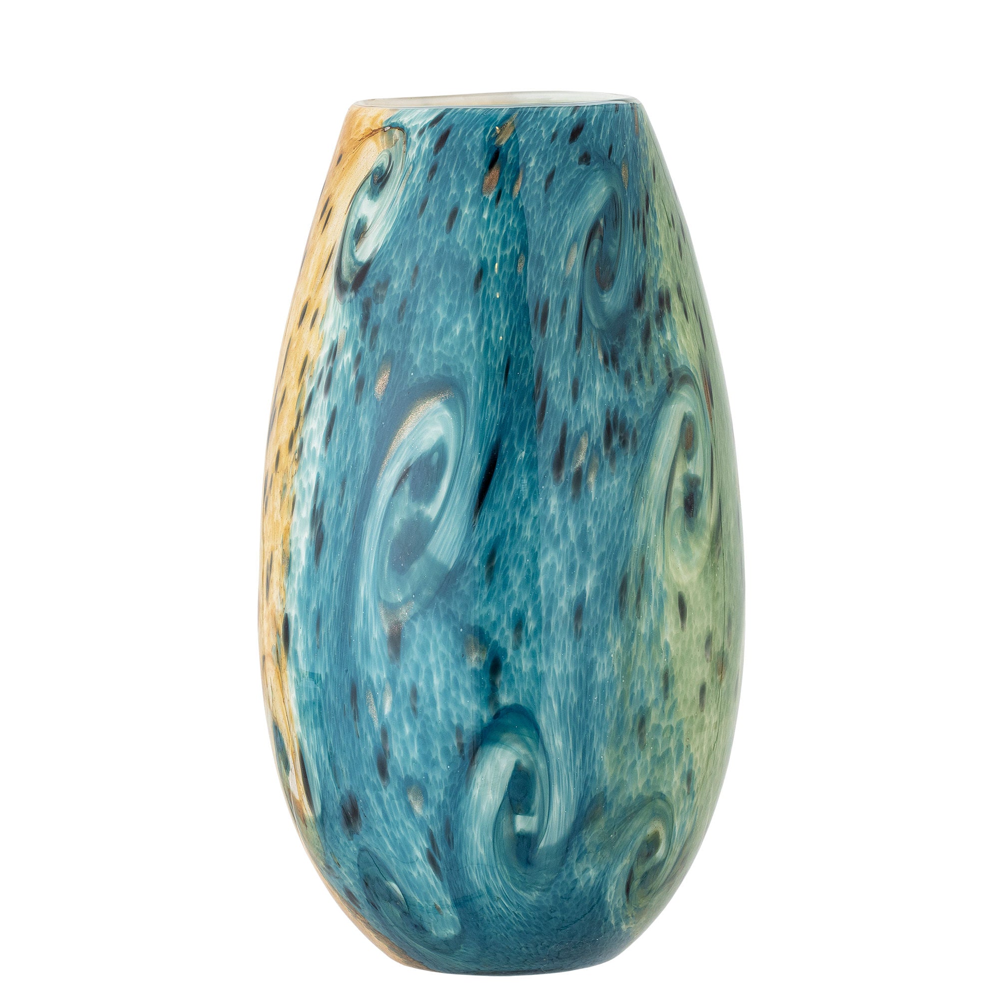 Creative Collection Kalian Vase, Blue, Glass