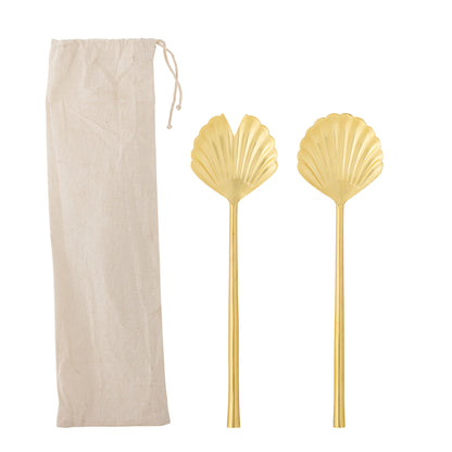 Creative Collection Loreta Salad Set, Gold, Stainless Steel