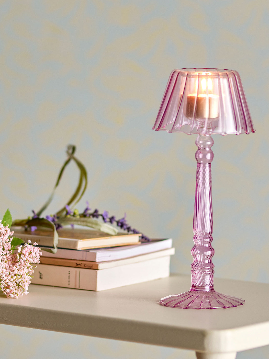 Bloomingville Cisco Lighthouse Stage, Rosa, Glass