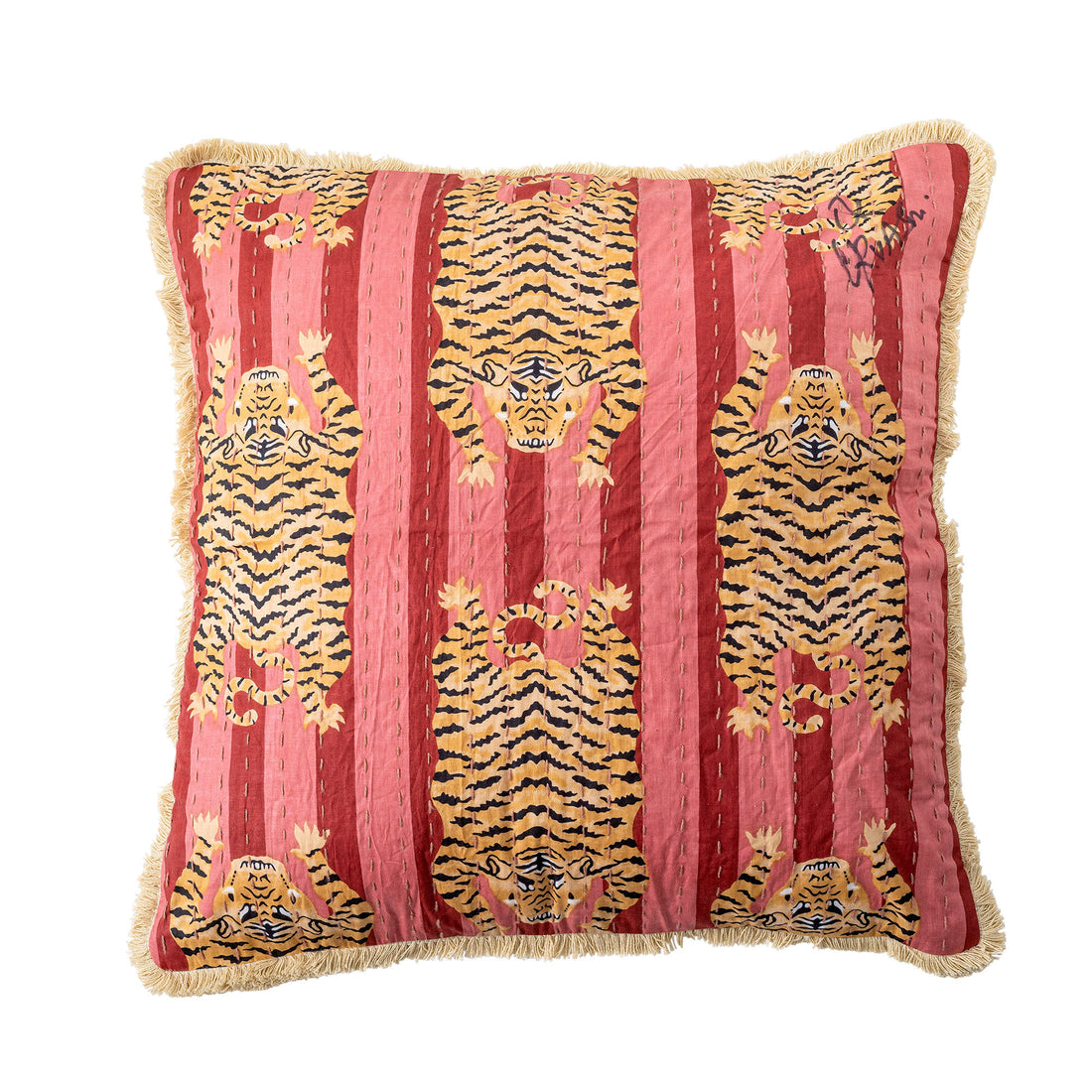 Bloomingville Poirino Cushion, Pink, Cotton