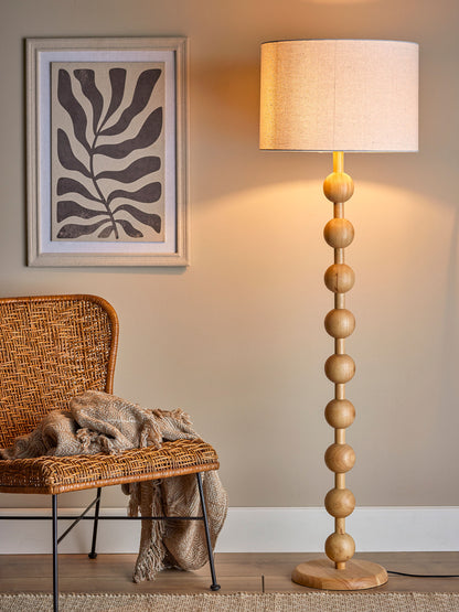 Bloomingville giacoma floor lamp, nature, rubber tree