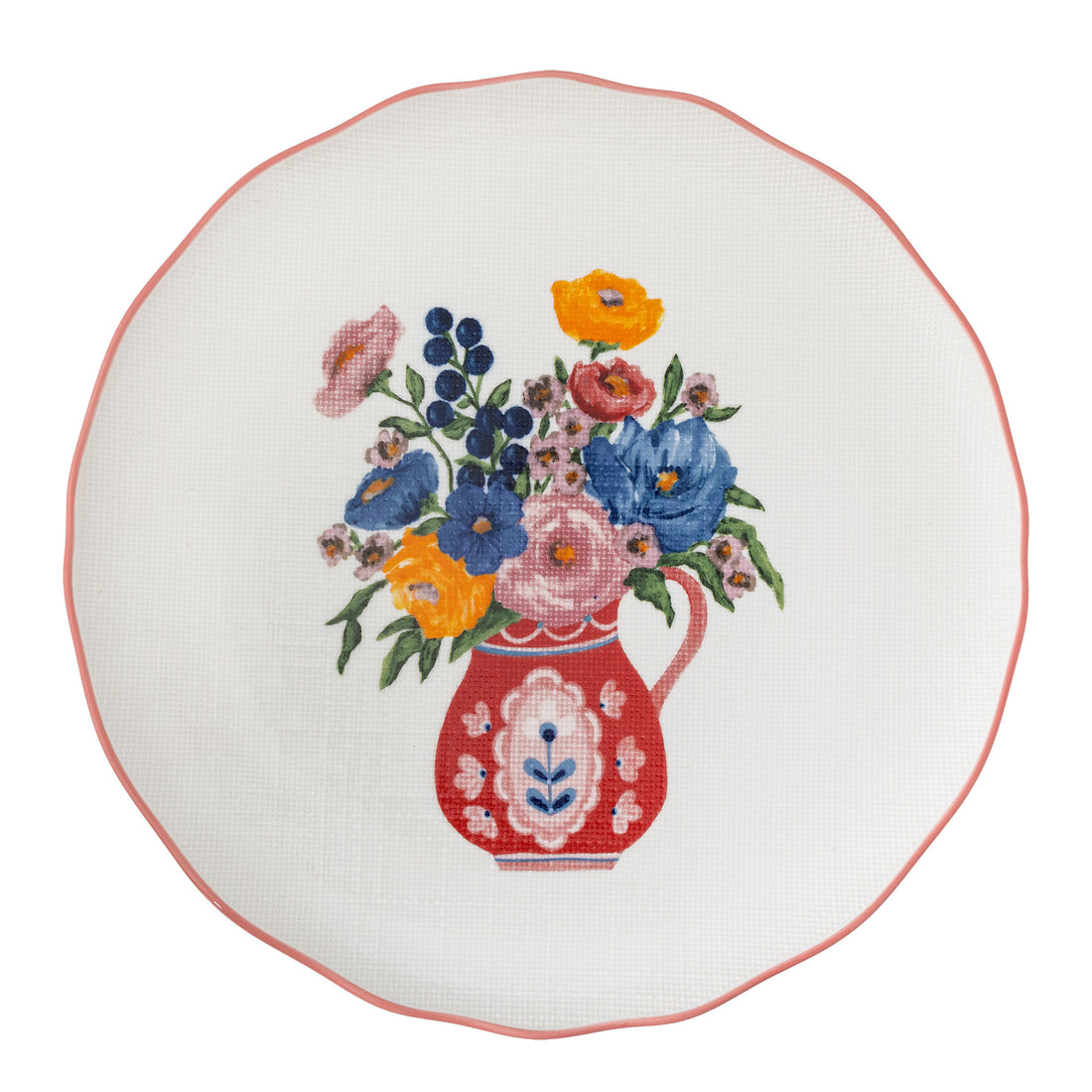 Bloomingville dorothy cake dish, pink, stoneware