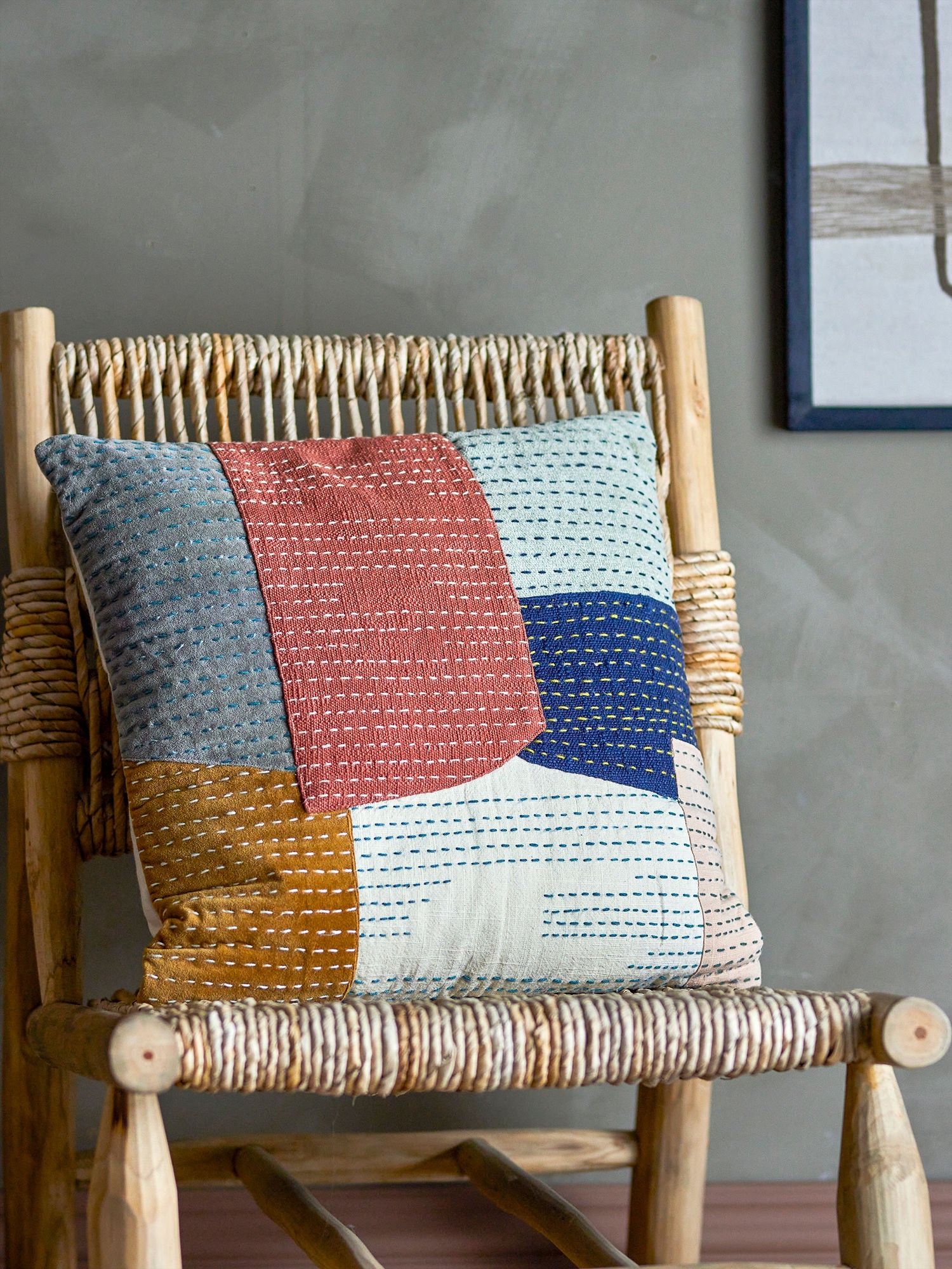 Bloomingville Montanaro Cushion, Orange, Cotton