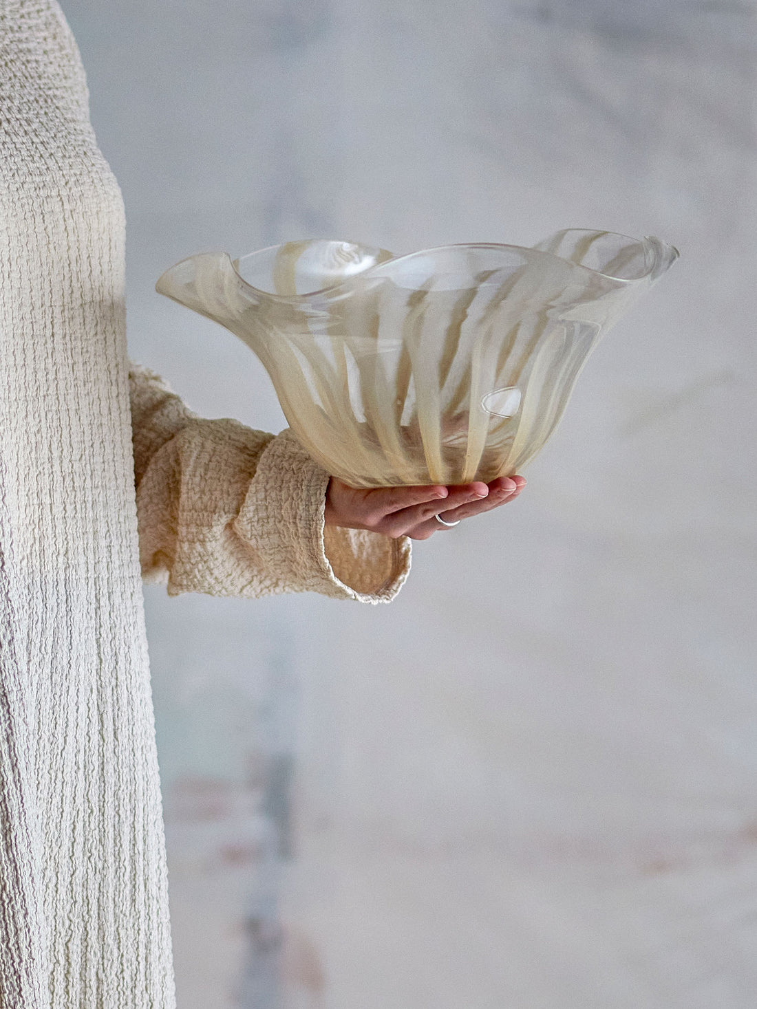 Bloomingville Imri bowl, pink, glass