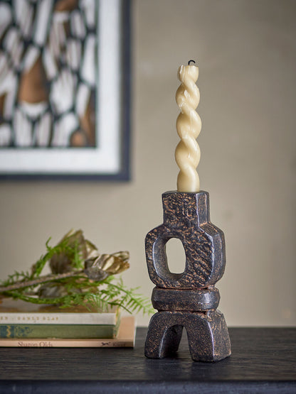 Bloomingville Sanah candlestick, black, cast iron