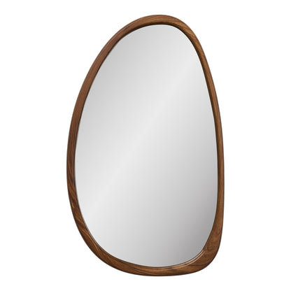 Luxon mirror - mirror, organic shape, wood look 38.5x64.5 cm