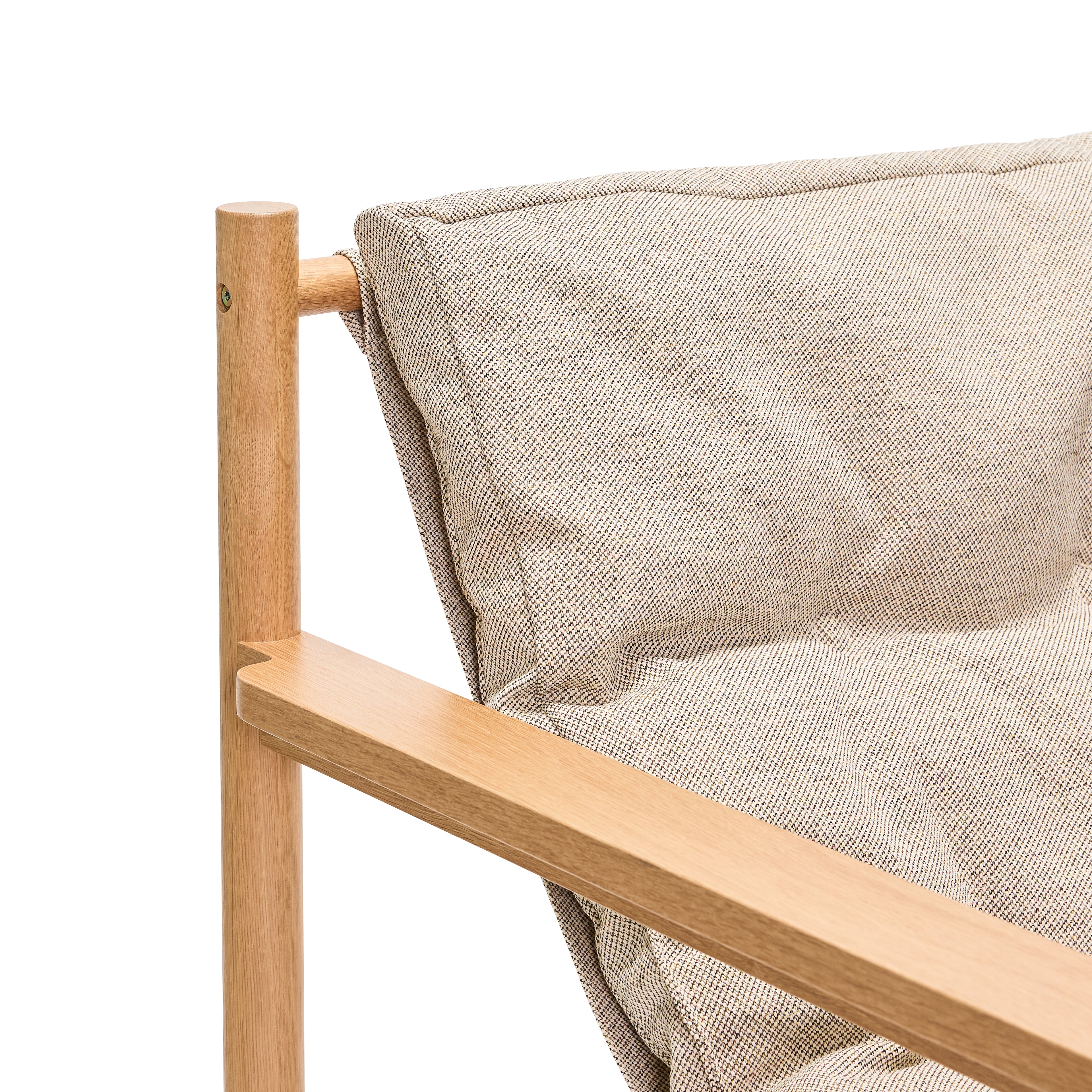 Heritage Armchair/Footstool Natural/Beige - 75x72xh82cm, 69x49xh43cm