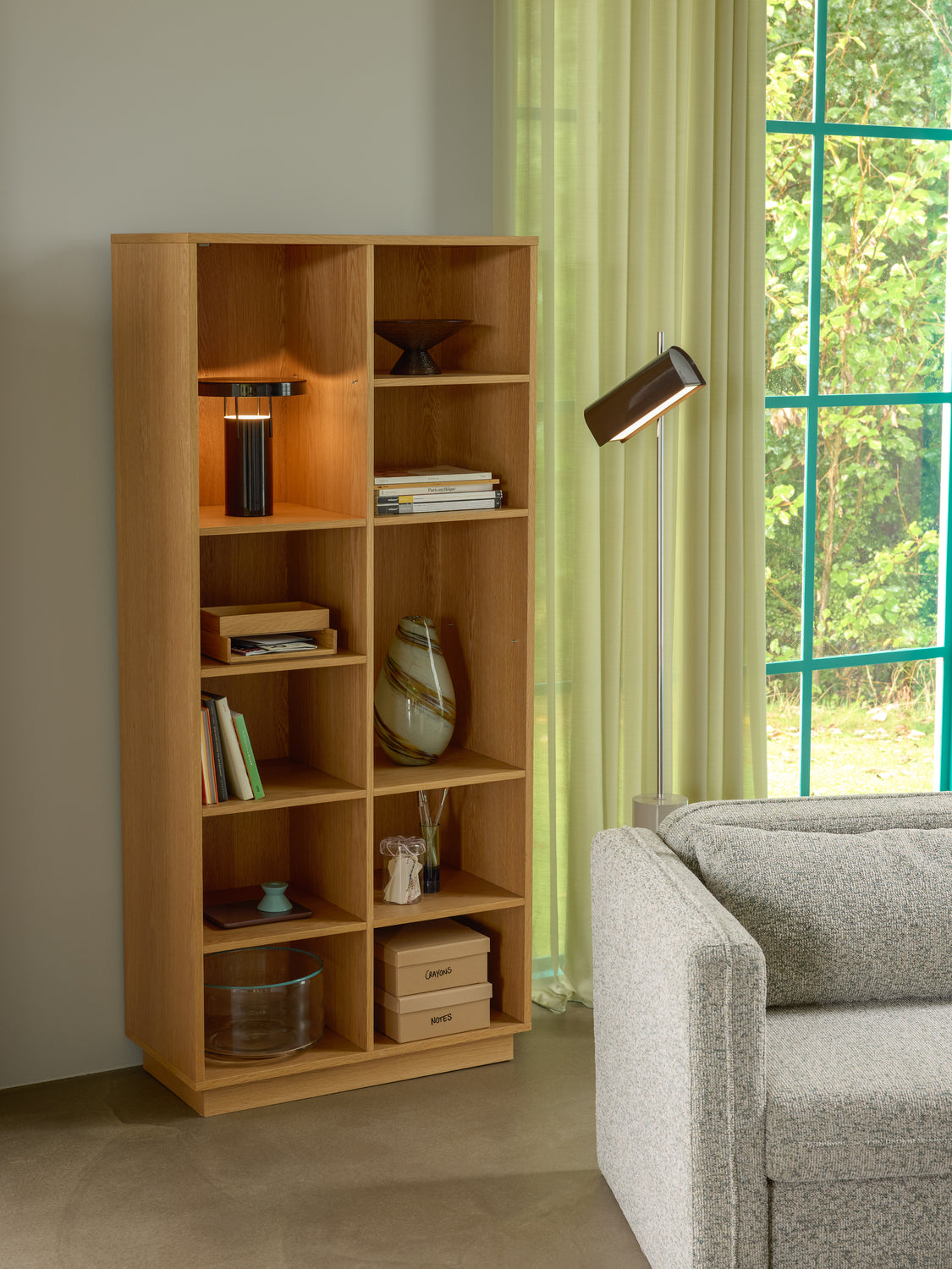 Disco Bookcase Large Natural - 80x30xh180cm