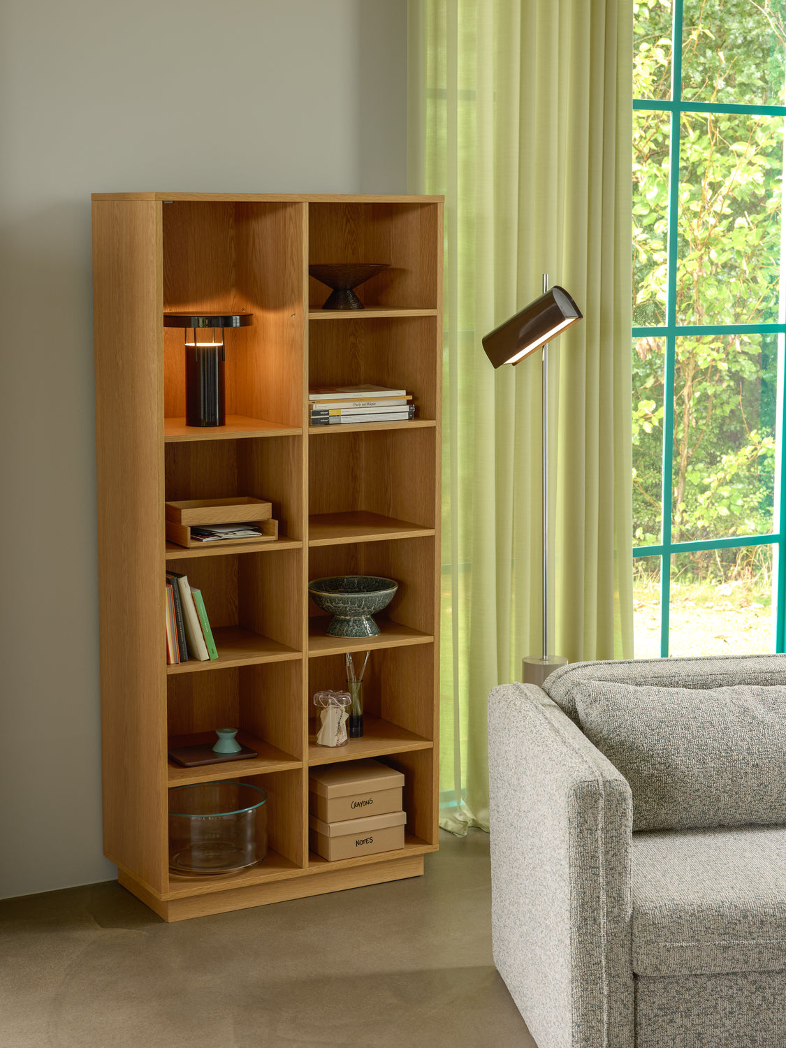 Disco Bookcase Large Natural - 80x30xh180cm