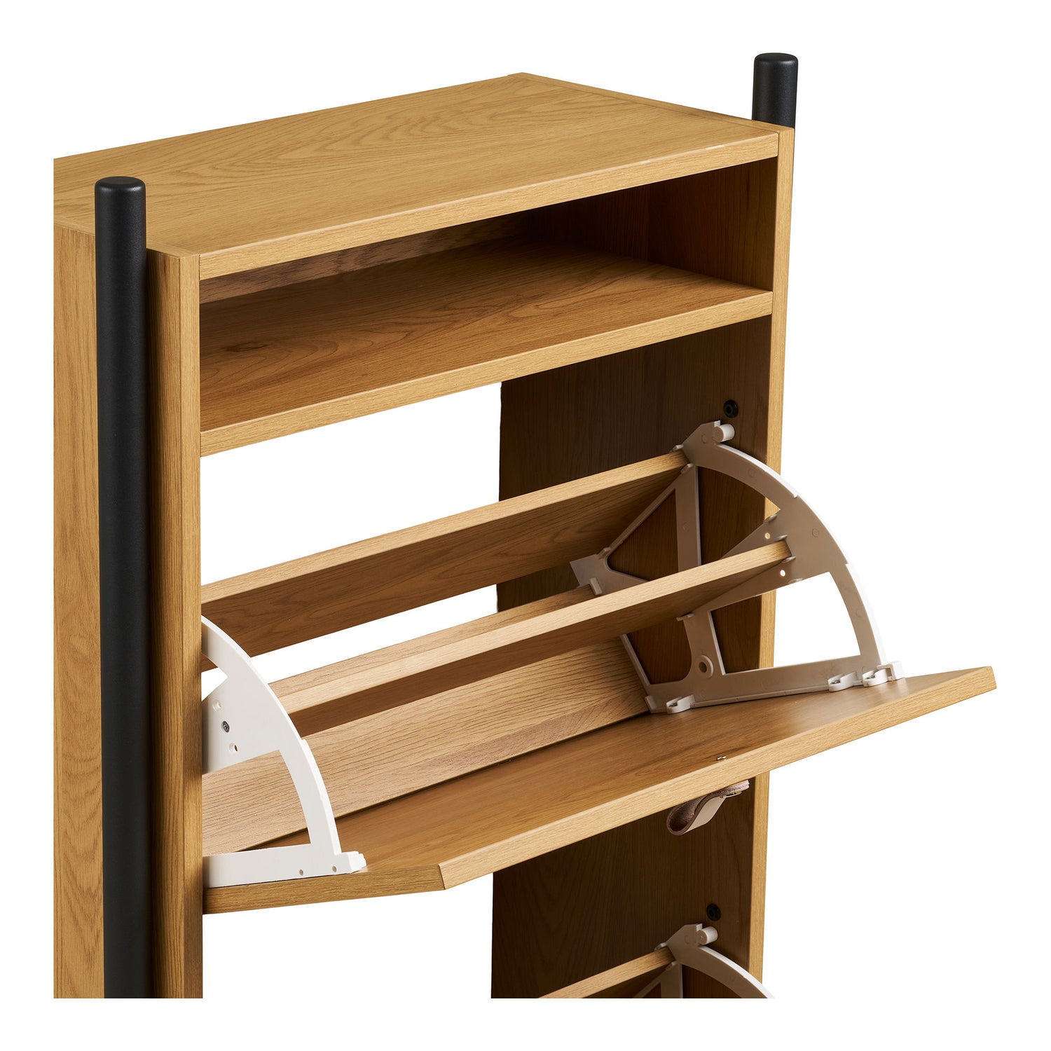 Barco Shoe Cabinet - Shoe Cabinet, Oak Wood Look 62x26x118 cm