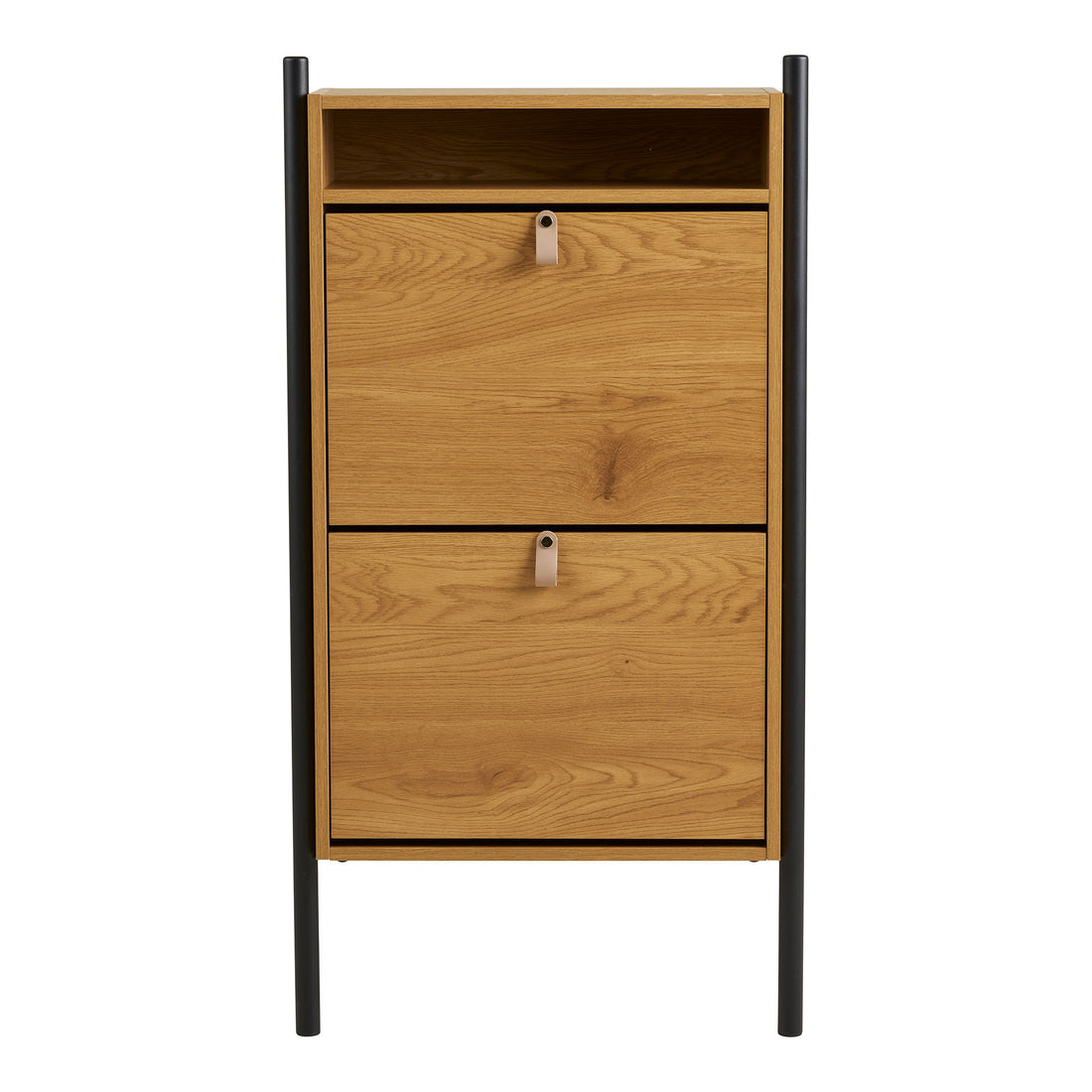 Barco Shoe Cabinet - Shoe Cabinet, Oak Wood Look 62x26x118 cm