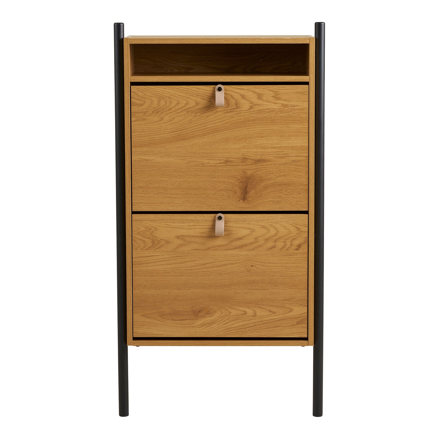Barco Shoe Cabinet - Shoe Cabinet, Oak Wood Look 62x26x118 cm