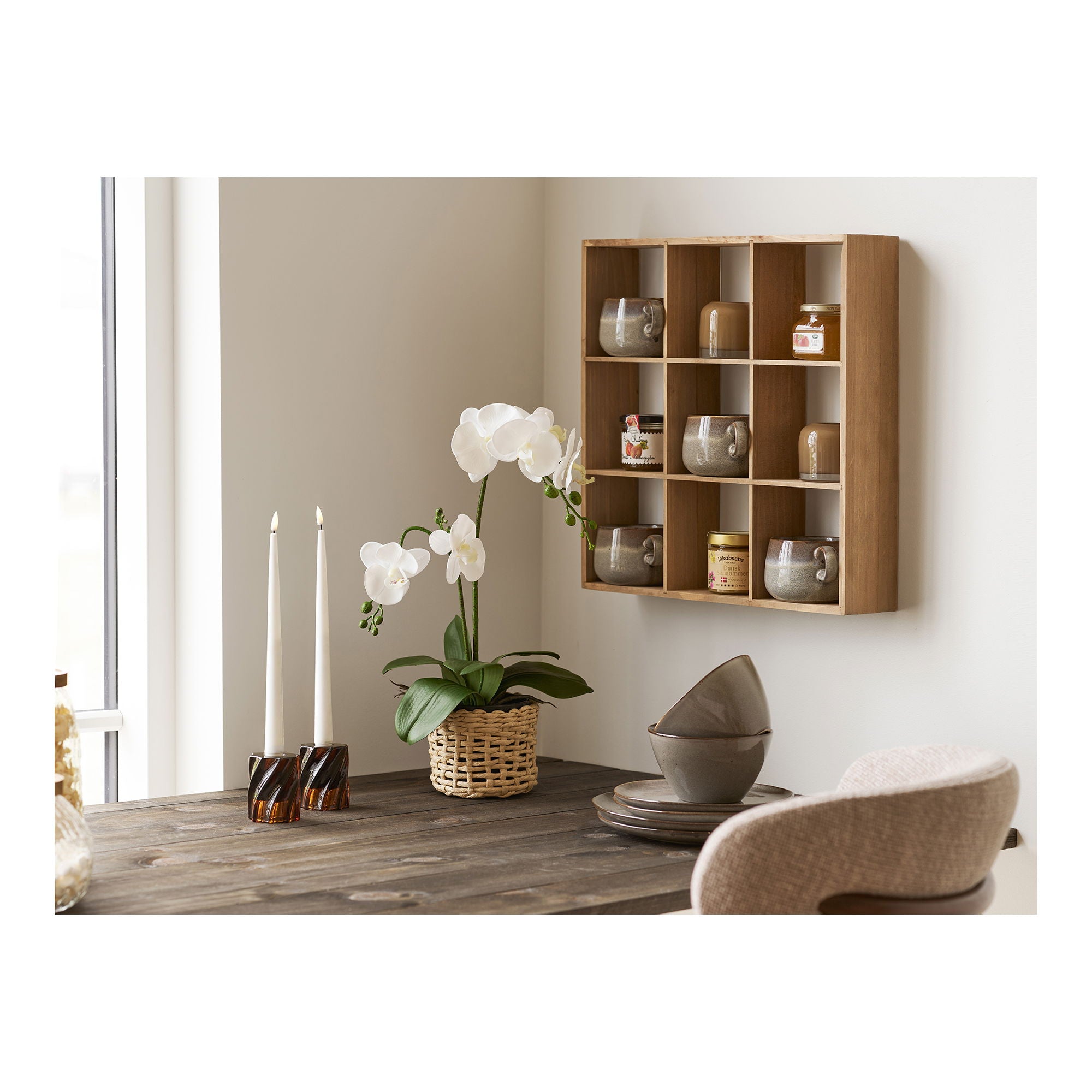 Moss Wall Shelf - Wall Shelf, Pine Tree, Nature 46x10x46 cm