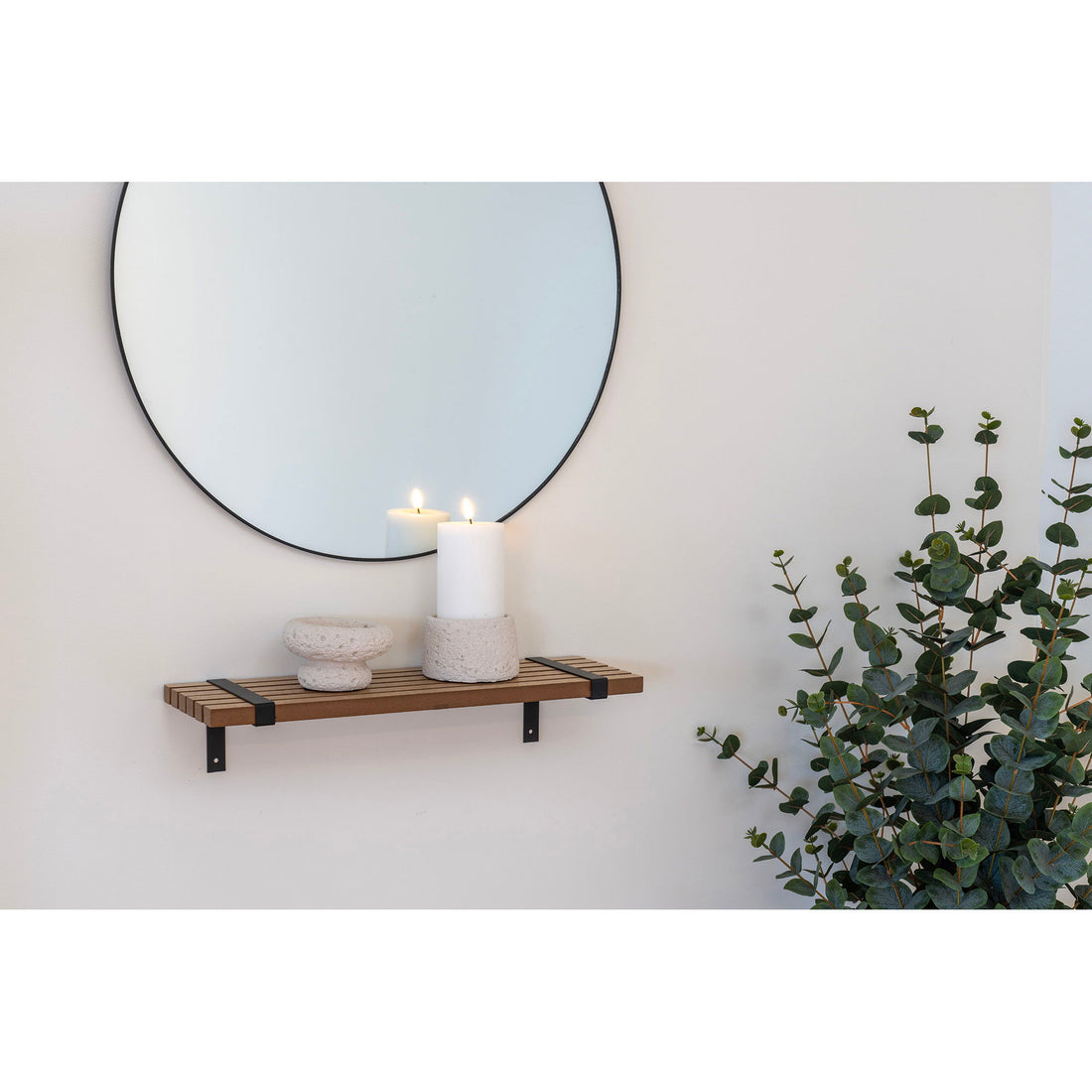 Wall shelf, ashphins, metal, nature, black&lt;br&gt;50x15x10 cm