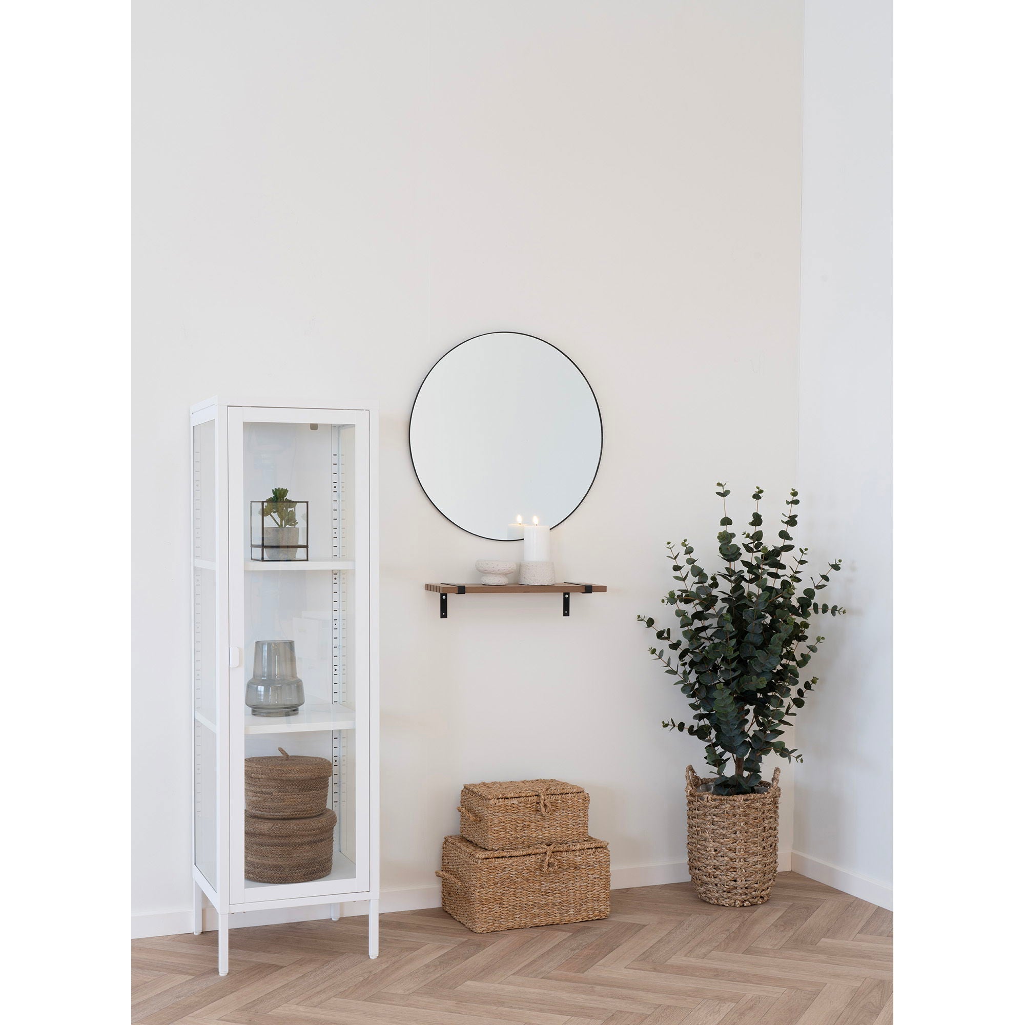 Wall shelf, ashphins, metal, nature, black&lt;br&gt;50x15x10 cm