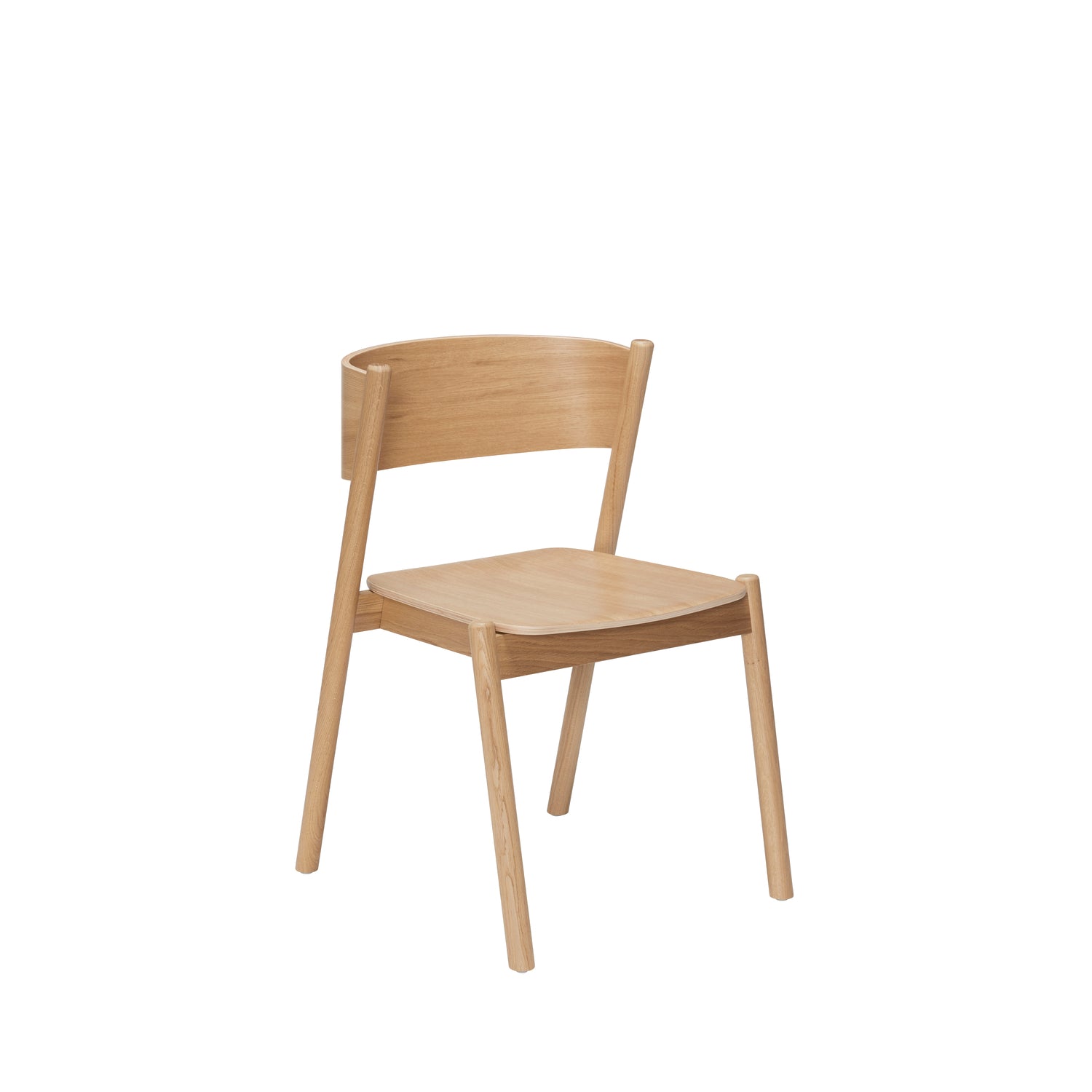 Oblique Dining Chair Natural - 55x51xh80cm