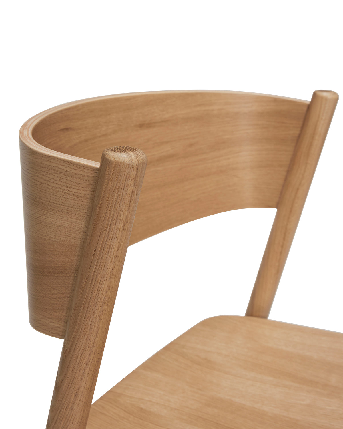 Oblique Dining Chair Natural - 55x51xh80cm