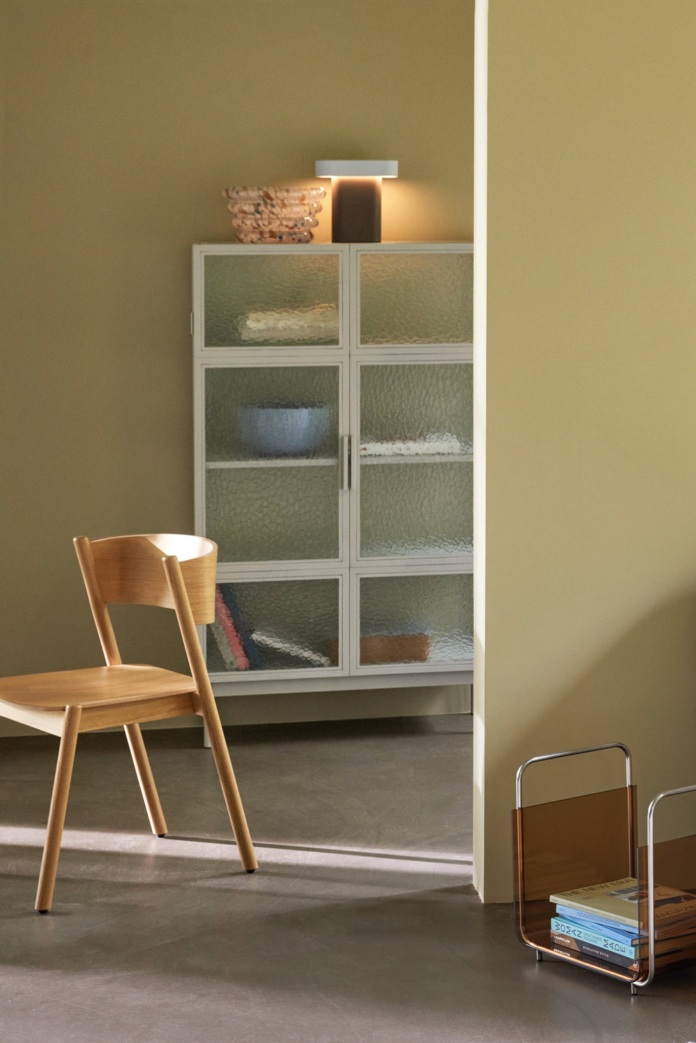 Oblique Dining Chair Natural - 55x51xh80cm