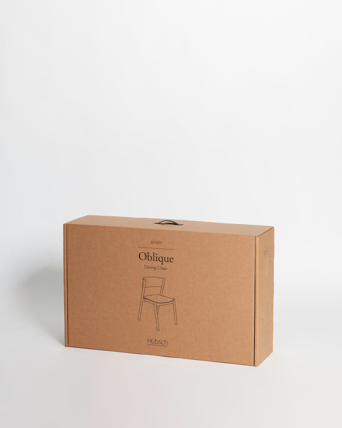 Oblique Dining Chair Natural - 55x51xh80cm