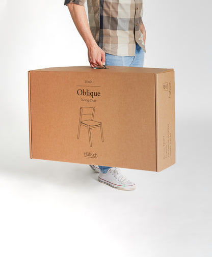 Oblique Dining Chair Natural - 55x51xh80cm