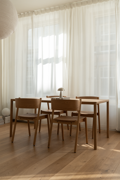Oblique Dining Chair Natural - 55x51xh80cm