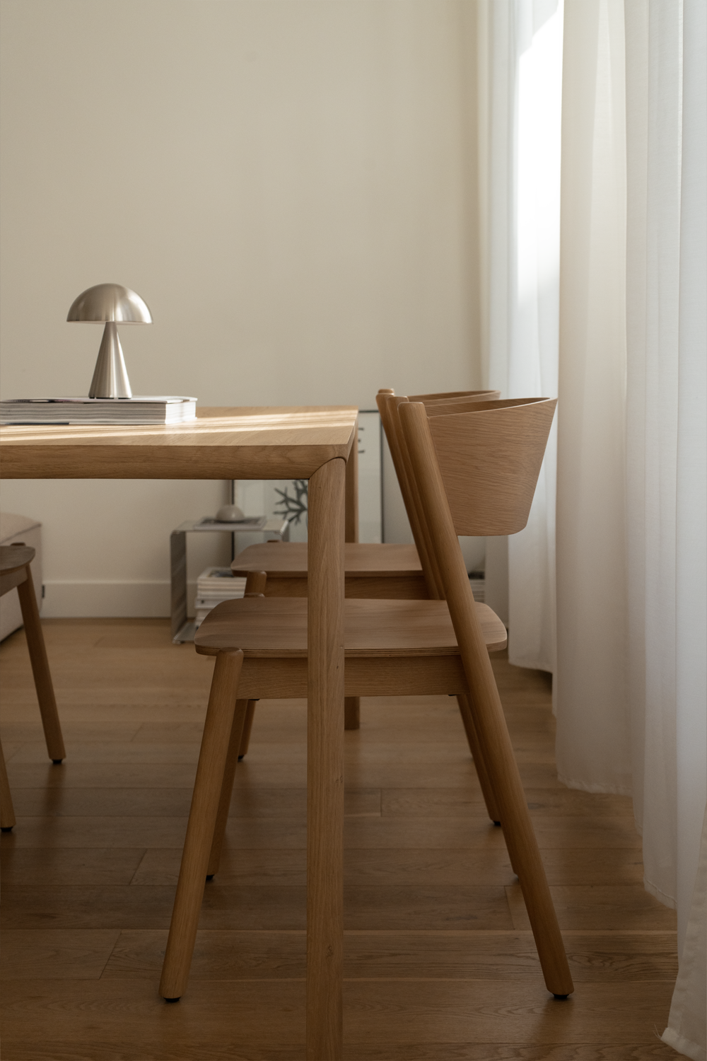 Oblique Dining Chair Natural - 55x51xh80cm