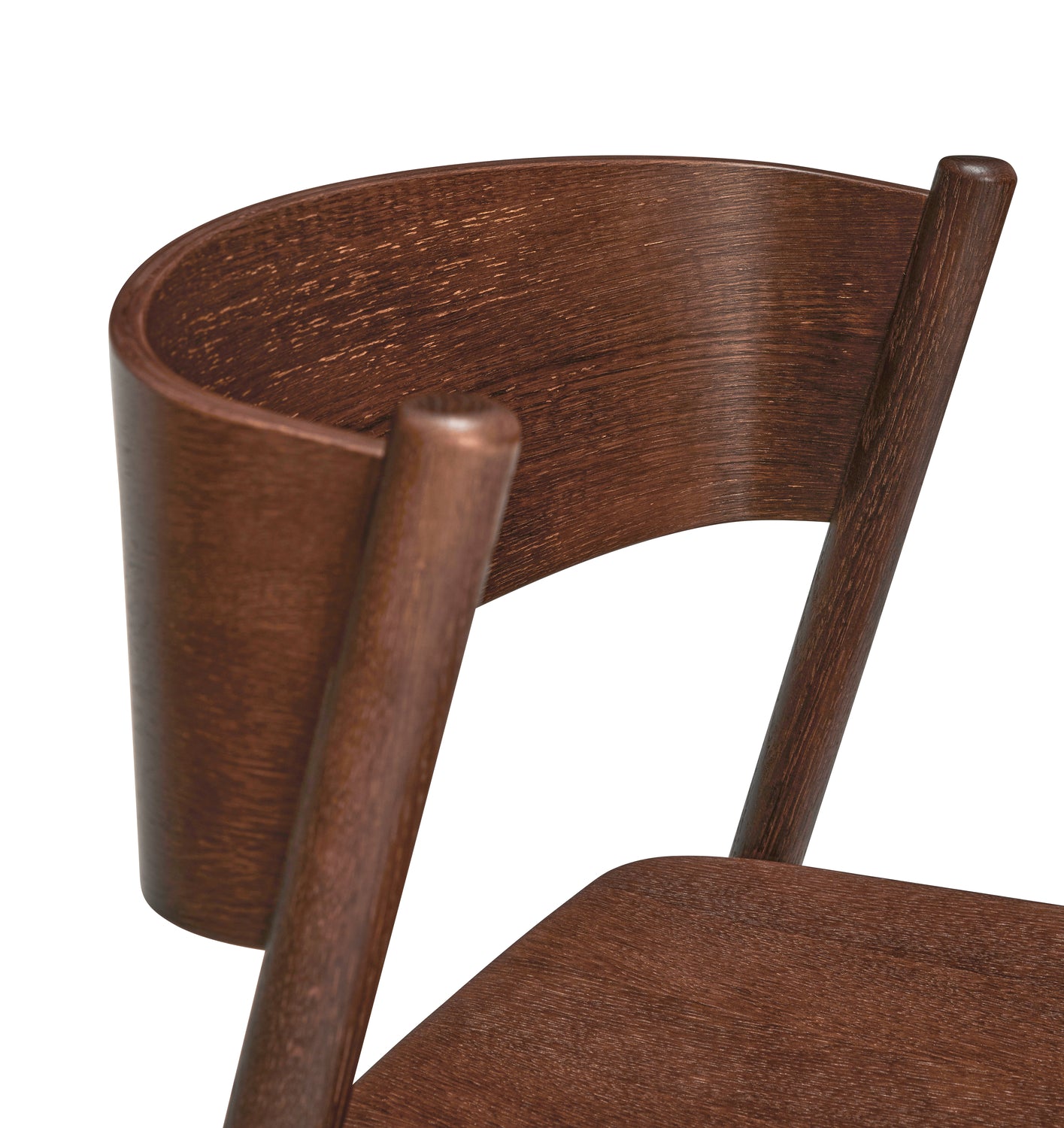 Oblique Dining Chair Brown - 55x51xh80cm