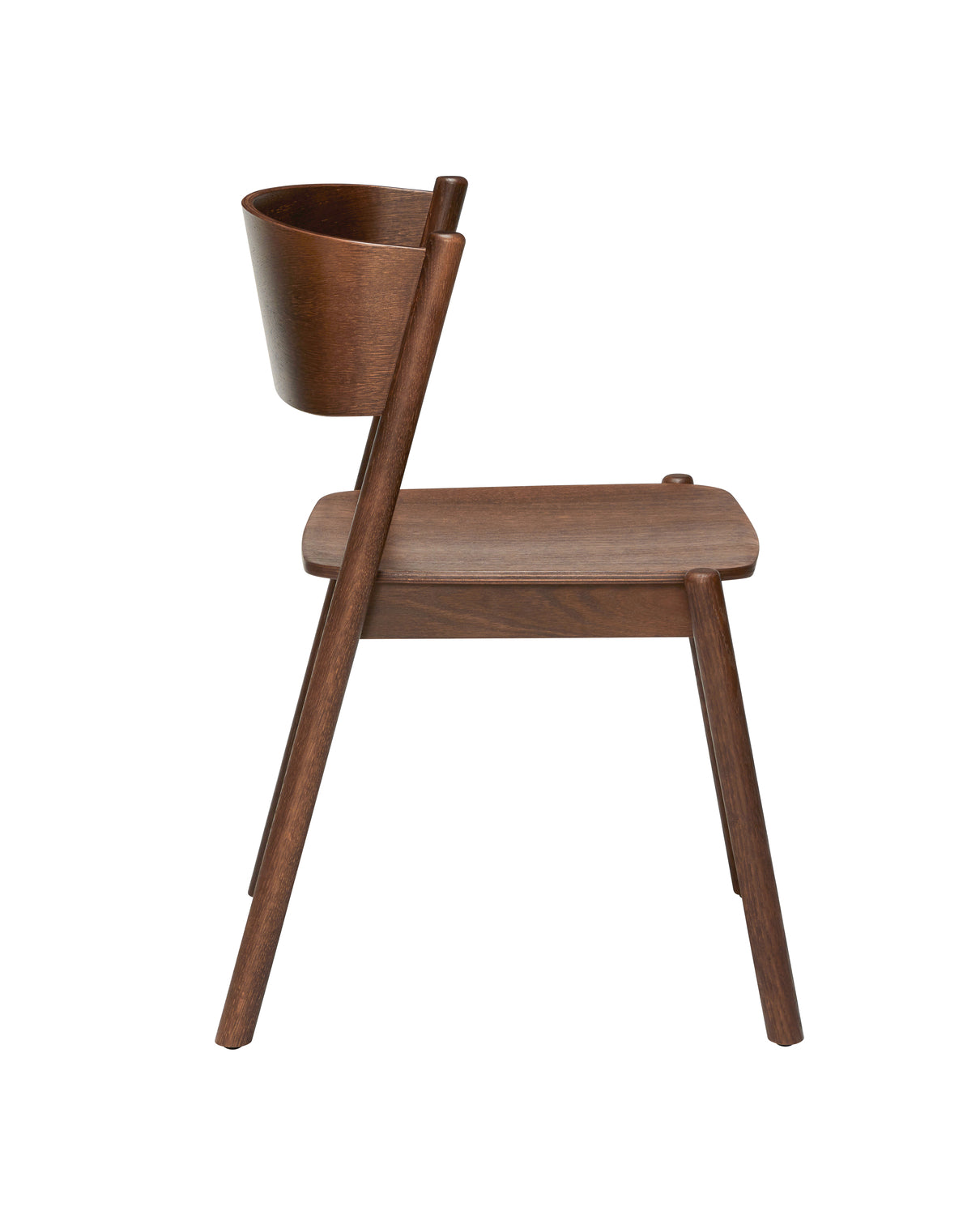 Oblique Dining Chair Brown - 55x51xh80cm