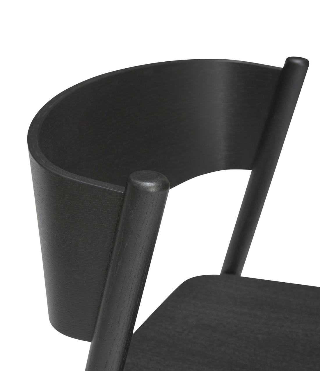 Oblique Dining Chair Black - 55x51xh80cm