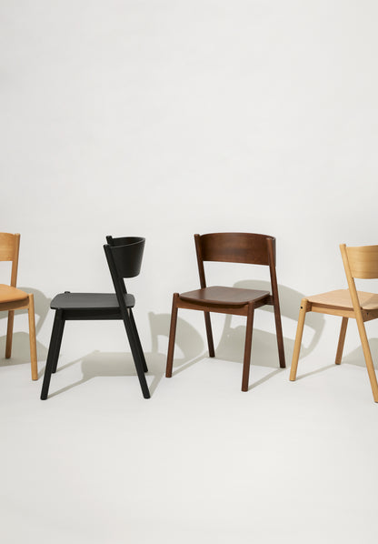Oblique Dining Chair Black - 55x51xh80cm
