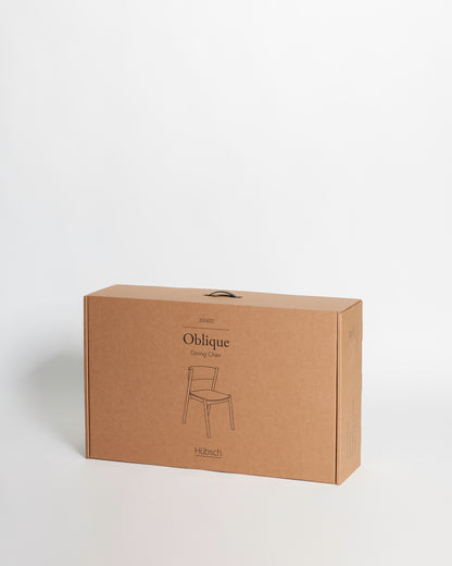 Oblique Dining Chair Black - 55x51xh80cm