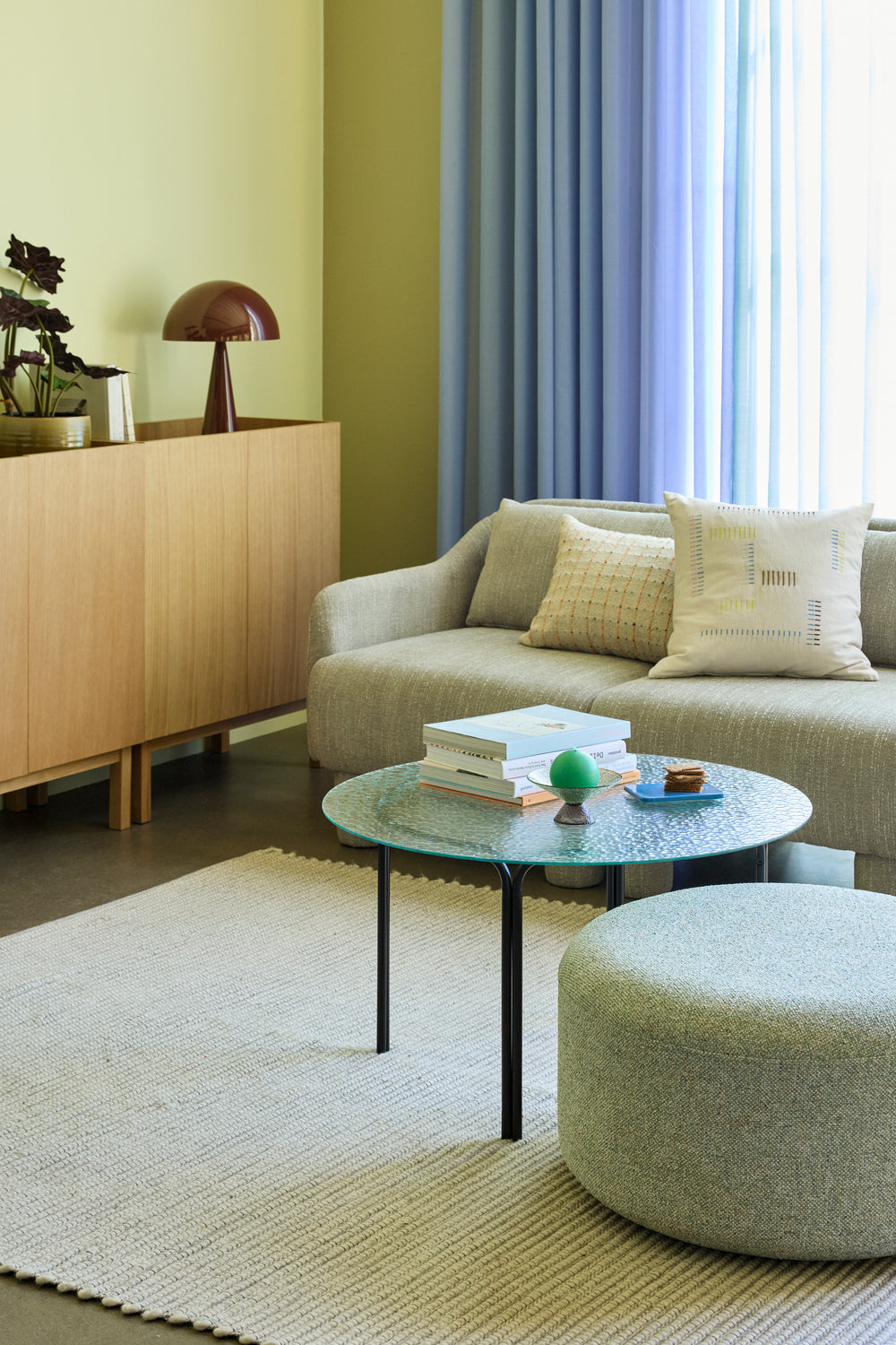 Elegance Sofa Light green - 224x73xH74