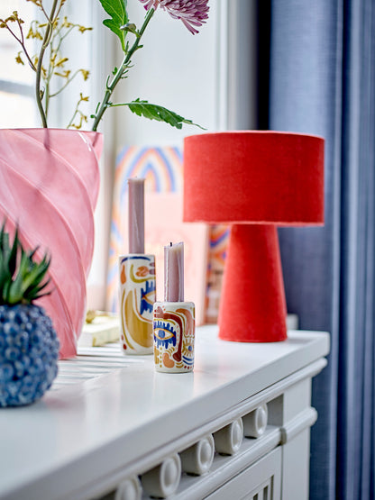 Bloomingville Emmie table lamp, red, polyester